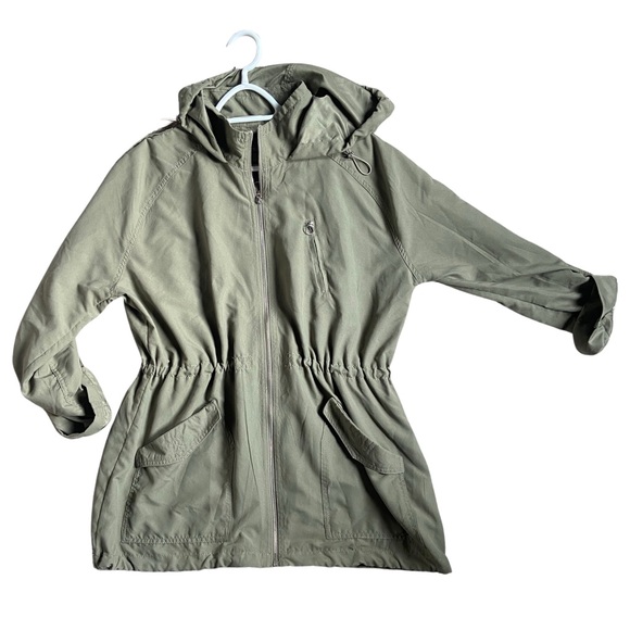 Olive Green Lightweight Hooded Jacket - Picture 2 of 8